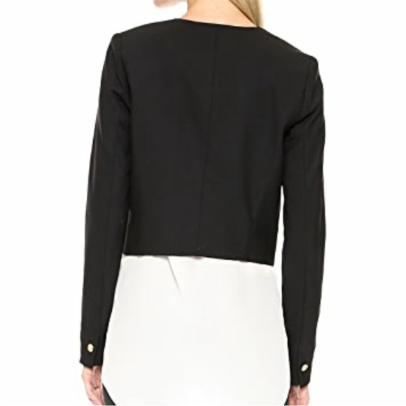 Marchesa Voyage Black Ruffle
Nautical Band-Style Cropped Blazer size 8 - Picture 3 of 11